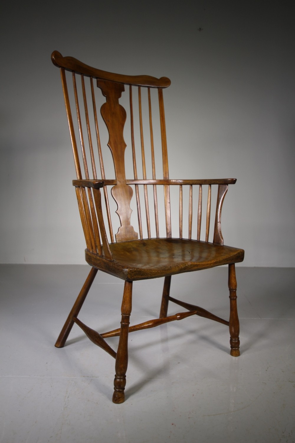 Georgian Antique Fruitwood Windsor armchair from the West Country