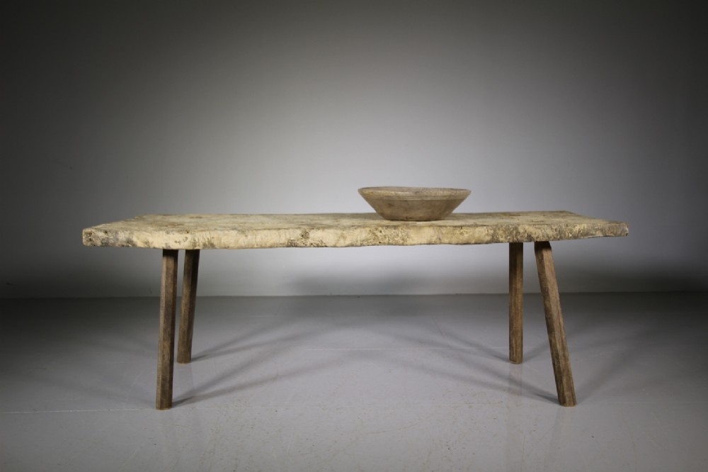 Large 19th Century Antique Pig Bench Table