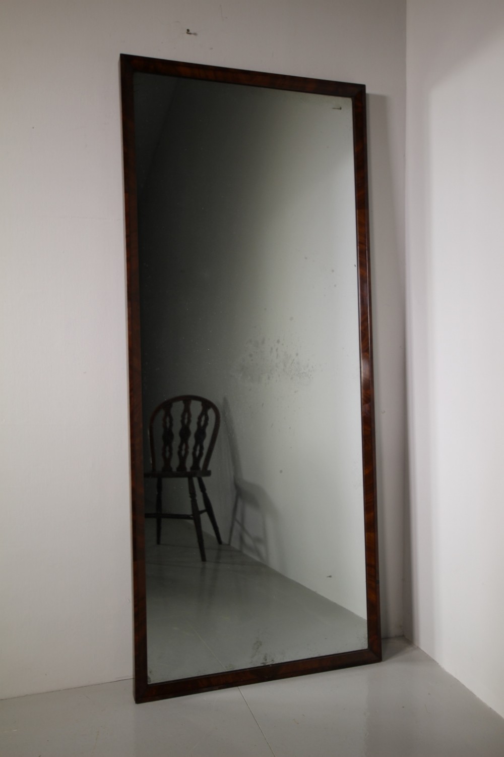 Large Mid 19th Century Mahogany Mirror – Original Plate