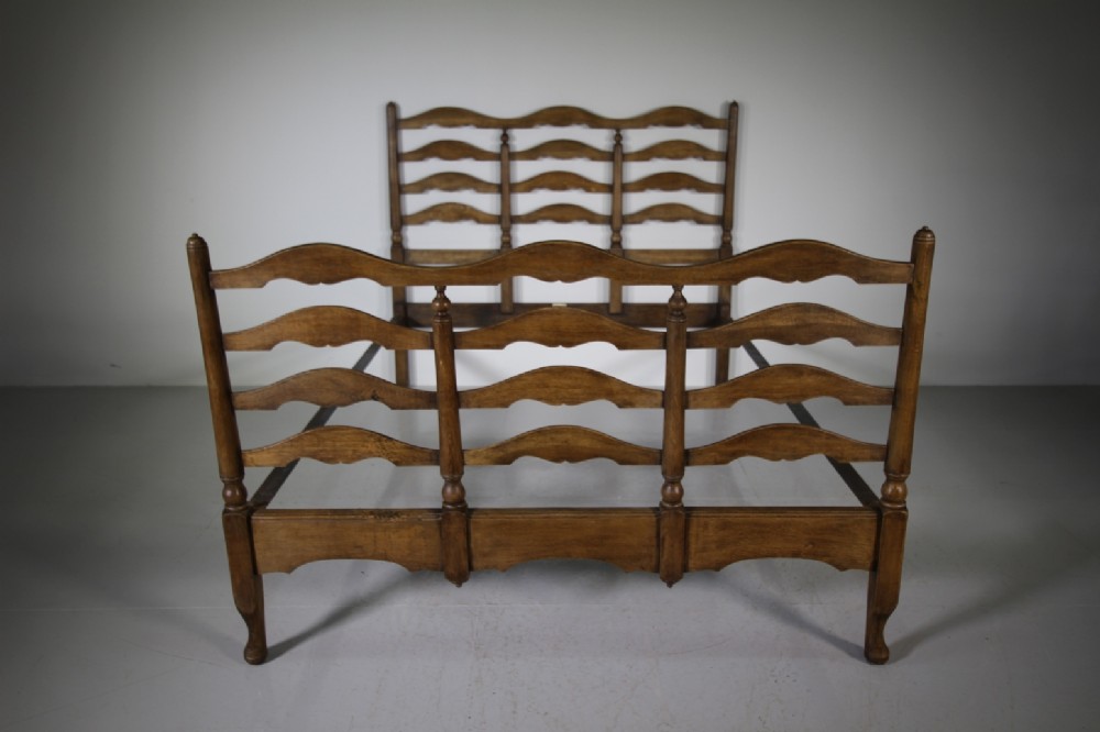 Heals Edwardian Antique Oak Double Bed