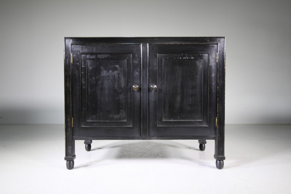 Rare Early Heals Antique Ebonised Cabinet