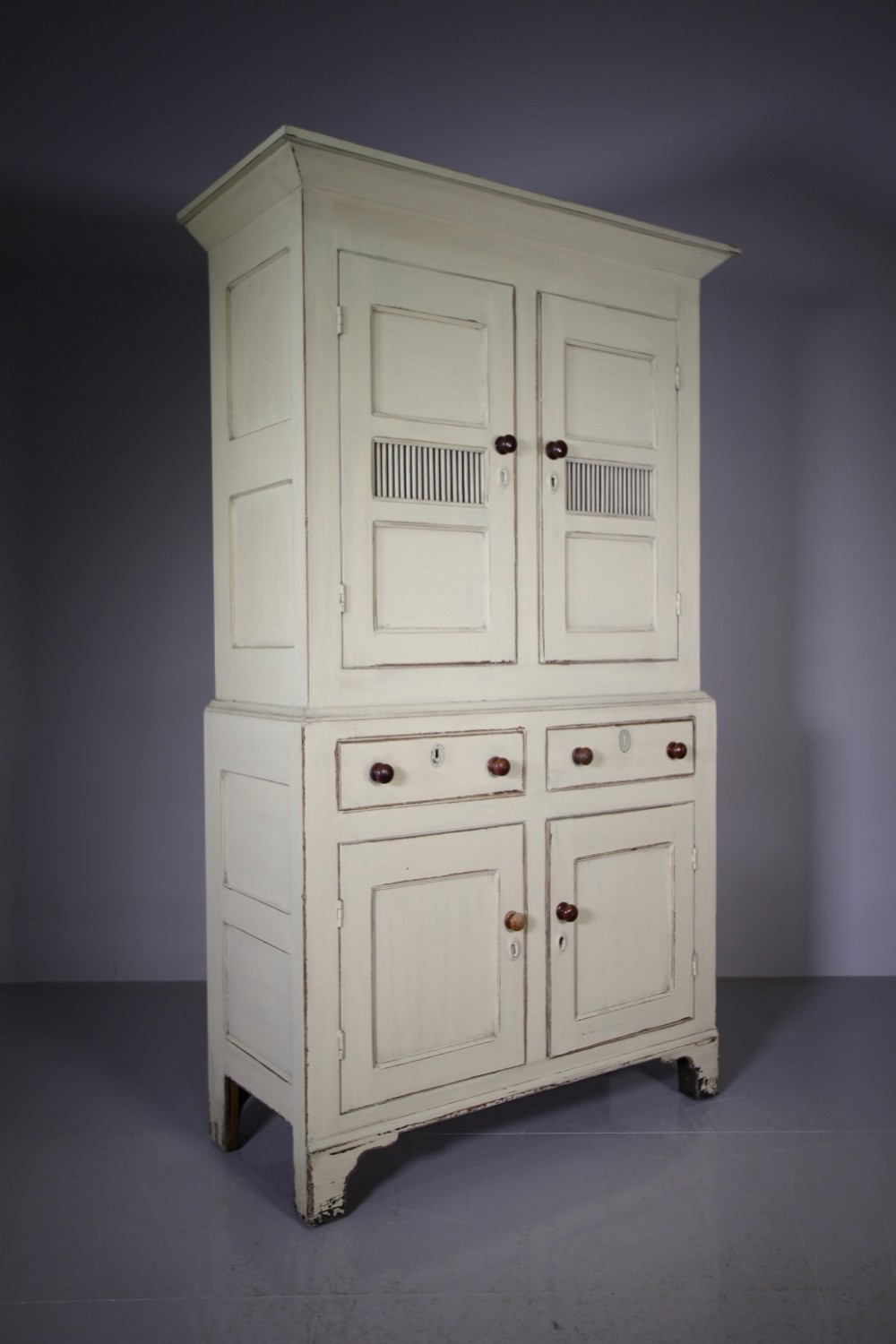Georgian Welsh Antique Bread & Cheese Cupboard in Paint