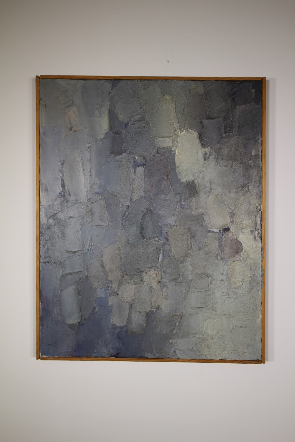 1960’s Large Abstract Oil Painting by Claude Lagouche