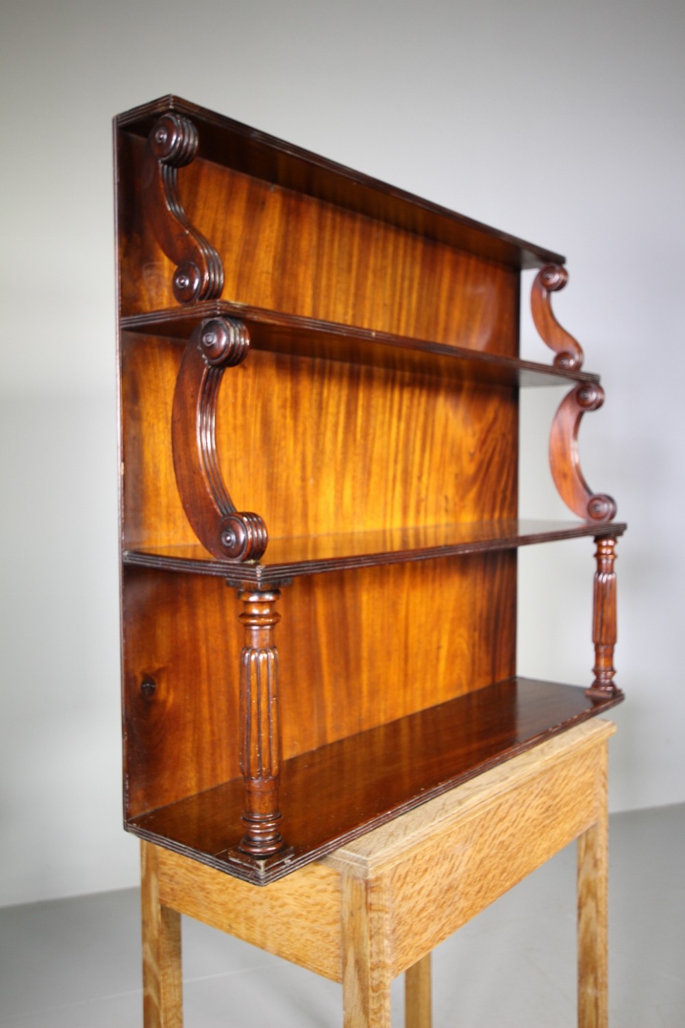 Regency Antique Mahogany Wall Shelves