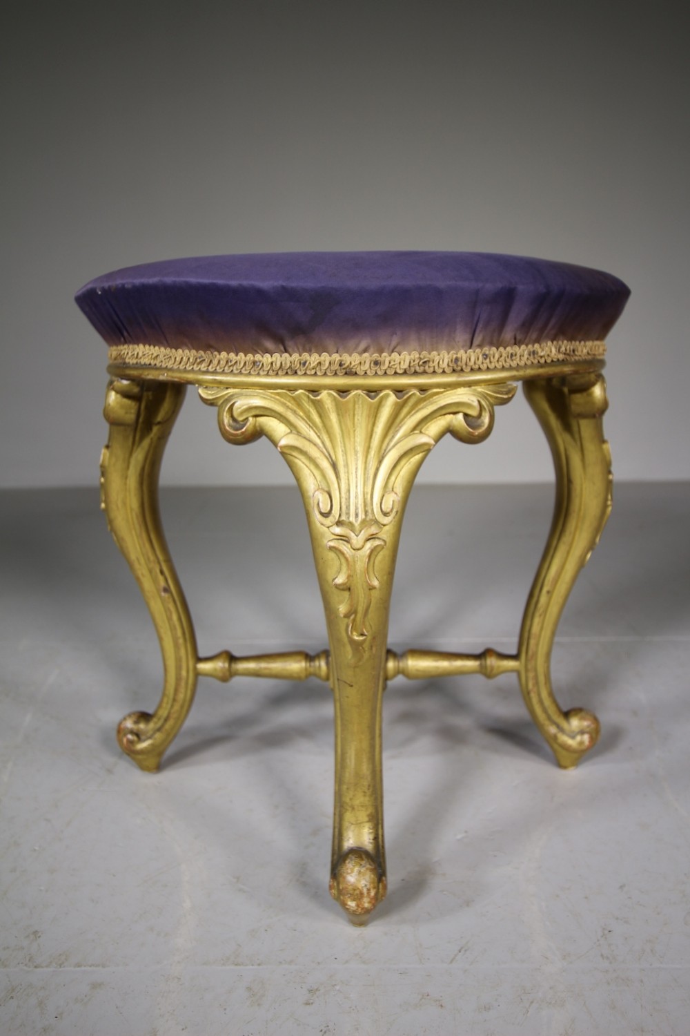 19th Century Antique Original Gilt Stool