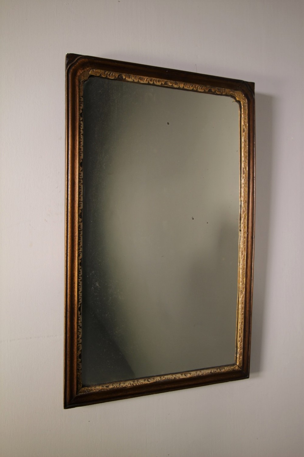 English 18th Century Antique Mirror with a Fabulous Plate