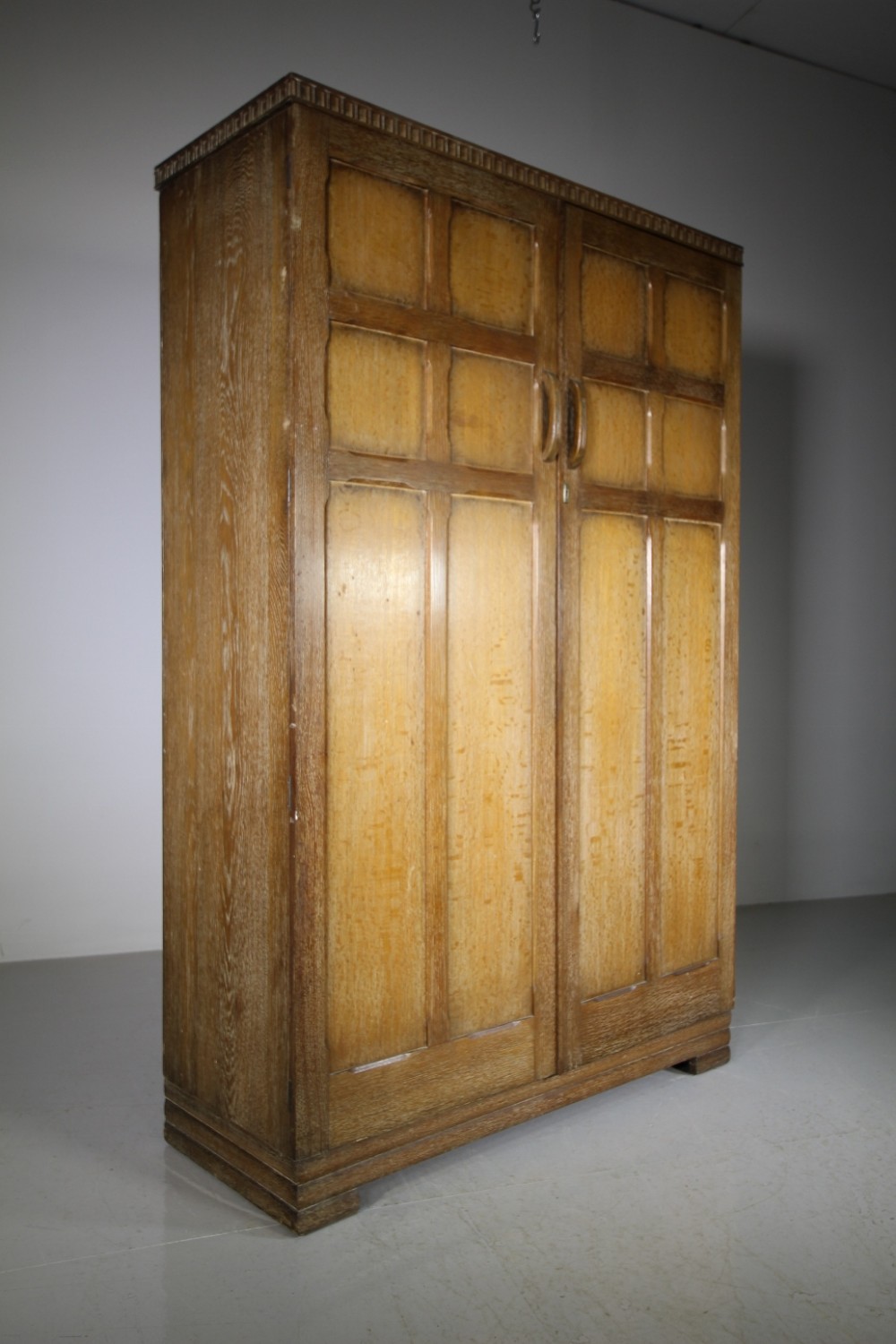 1930s Oak Gentlemen's Wardrobe by Waring & Gillows.
