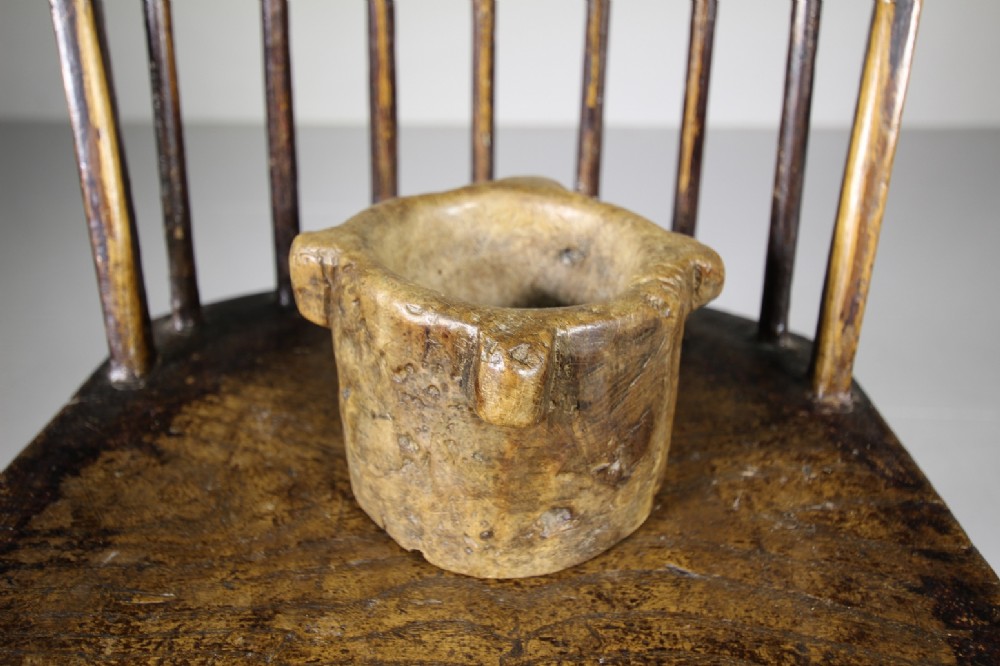 Wonderful Pre 18th Century Antique Burr Wood Mortar