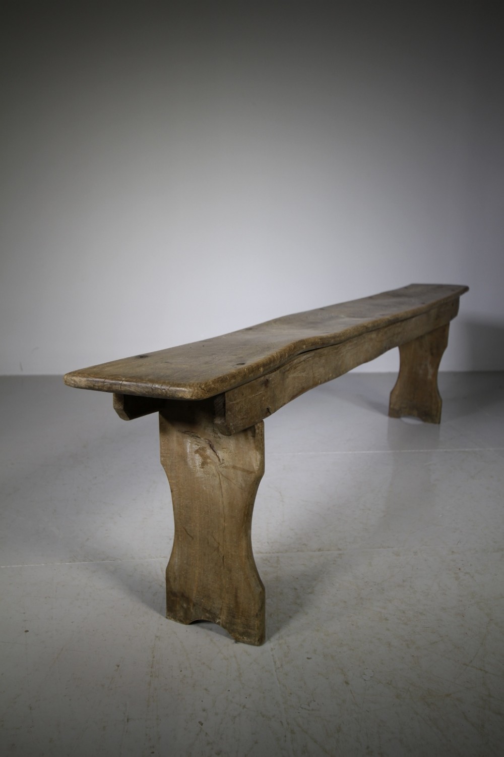 English 19th Century Antique Elm Bench Seat