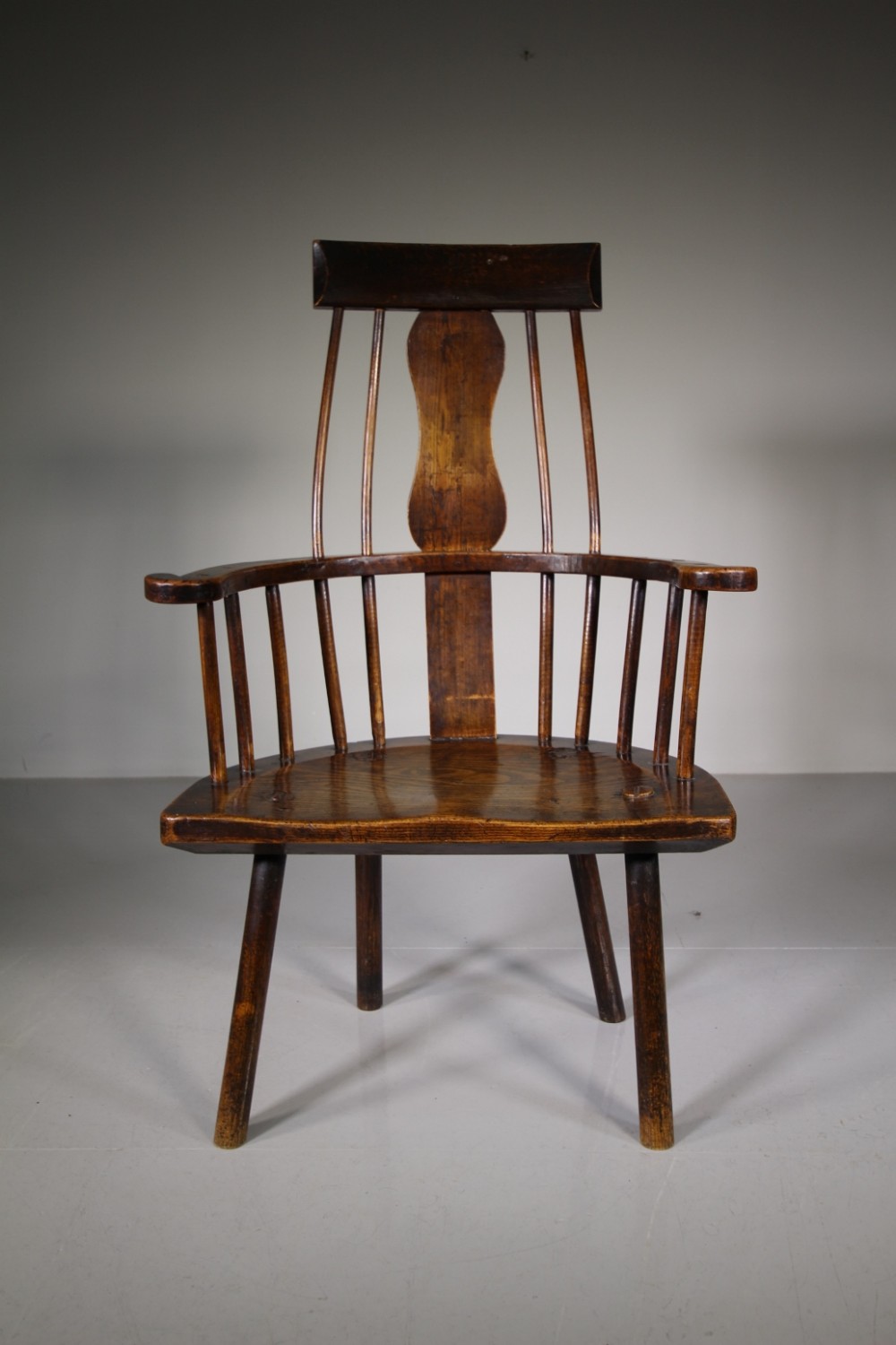 Astoundingly Good Welsh 18th Century Primitive Antique Windsor Armchair