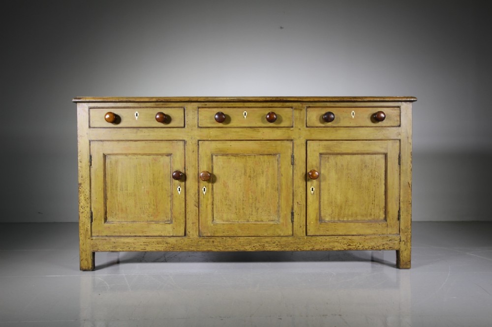 Georgian Original Painted Pine Antique Welsh Dresser