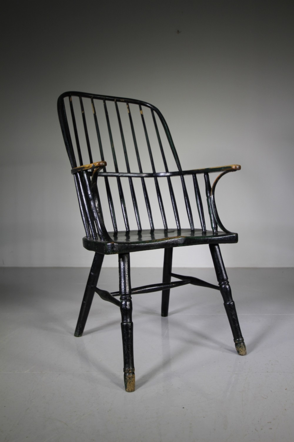 Fabulous 18th Century Antique West Country Windsor Chair in Paint
