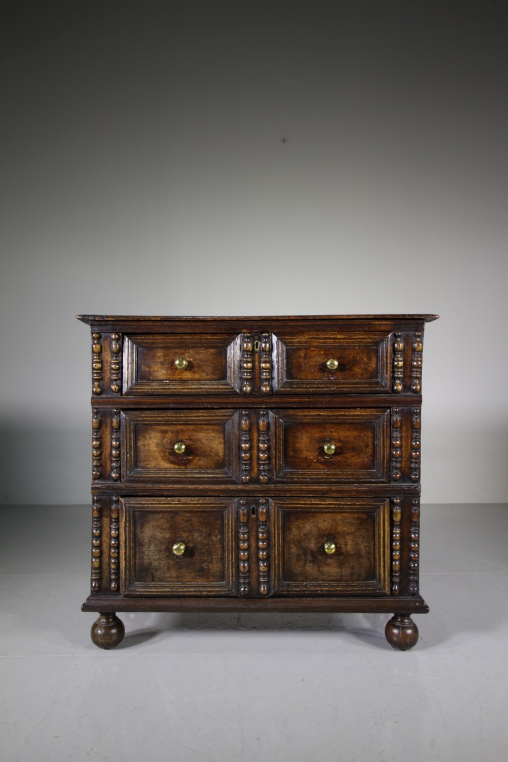 English 17th Century Period Oak Antique Chest of Drawers