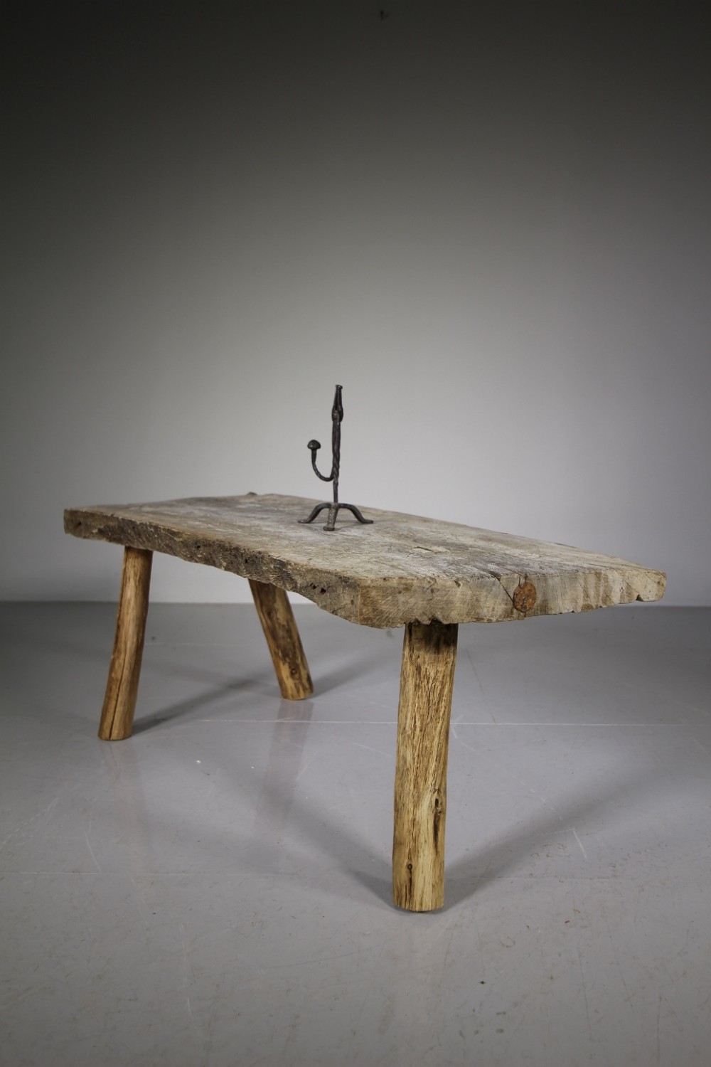 Primitive 19th Century Antique Pig Bench Table