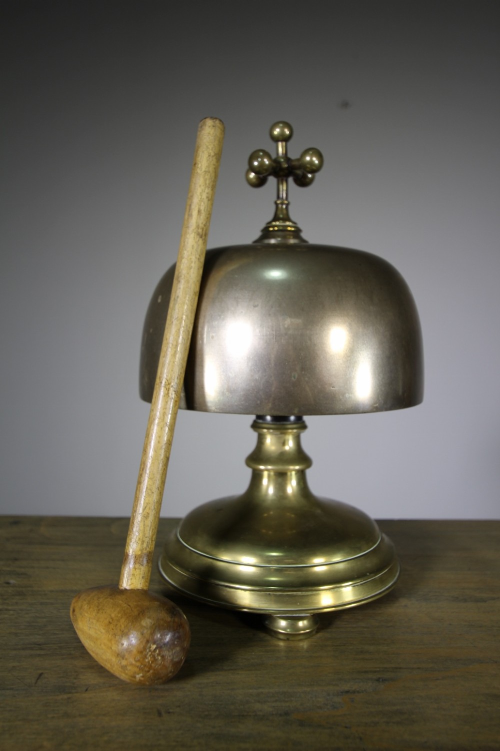 Very Large English 19th Century Antique Desk Top Bell