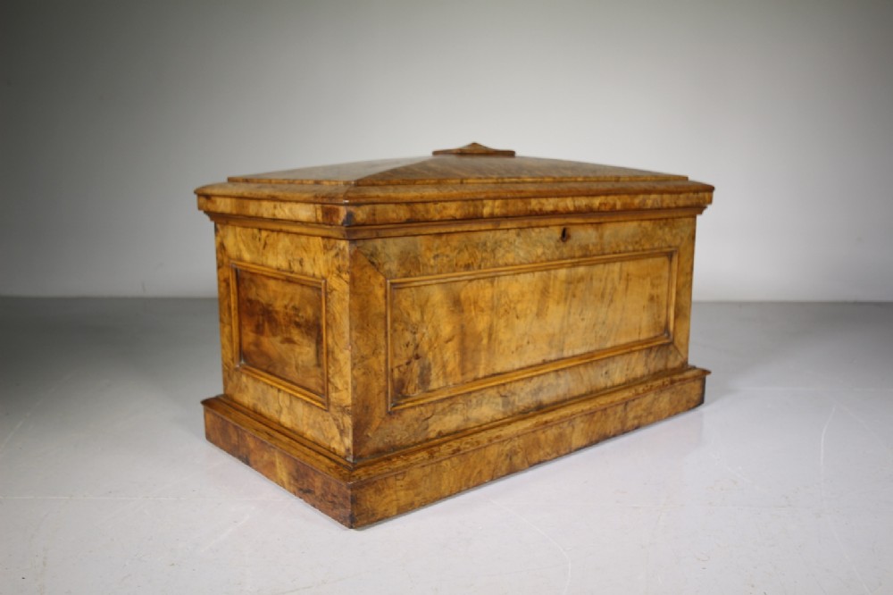 English Regency Antique Walnut Tantalus Chest