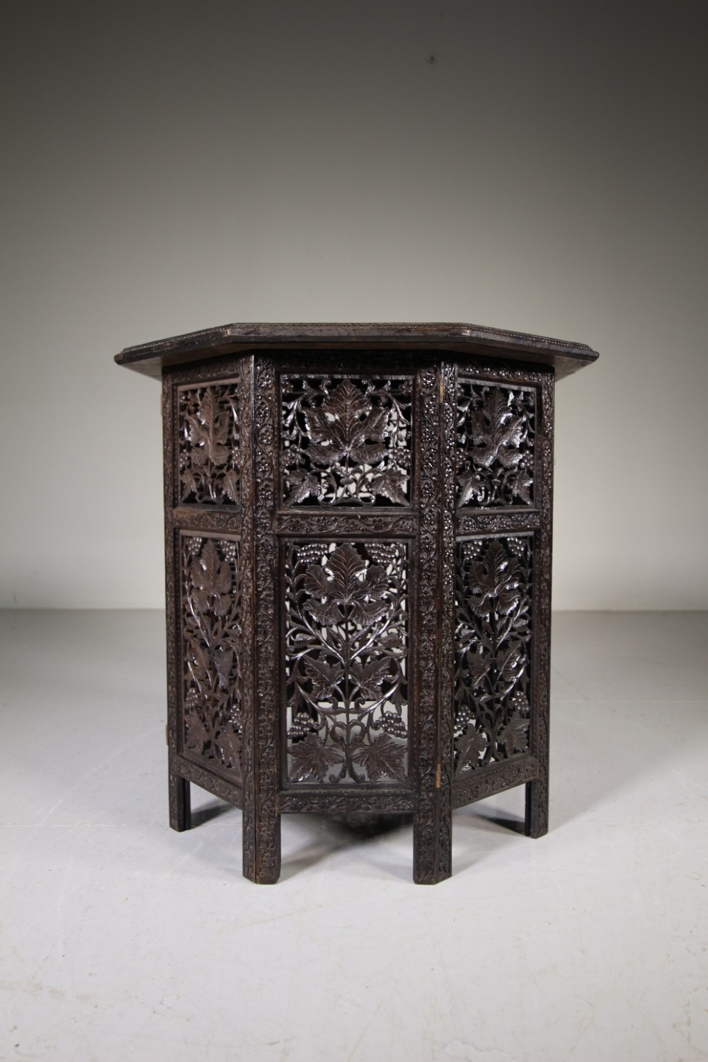 Anglo Indian Antique Carved Side Table with Interesting History
