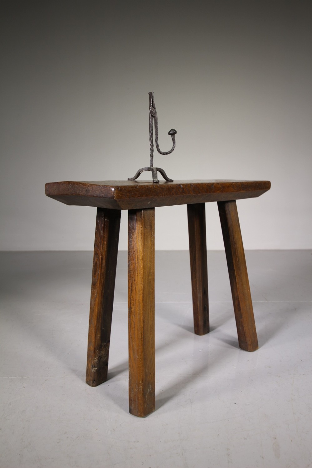 English 18th Century Antique Oak Low Side Table