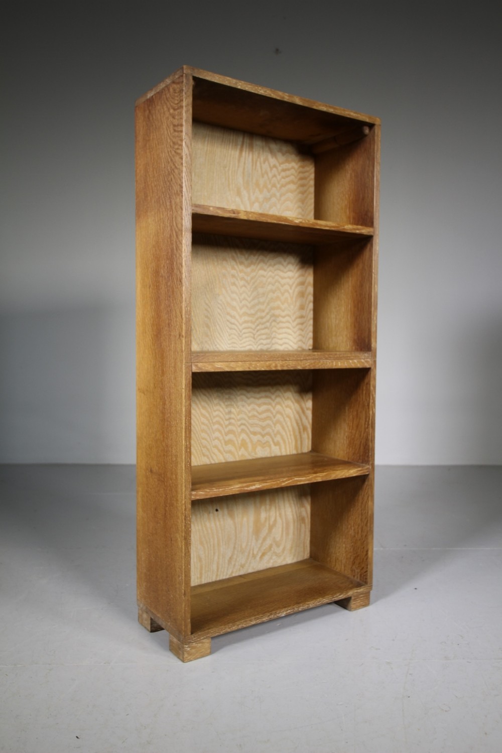 Heals of London Antique Oak Open Bookcase