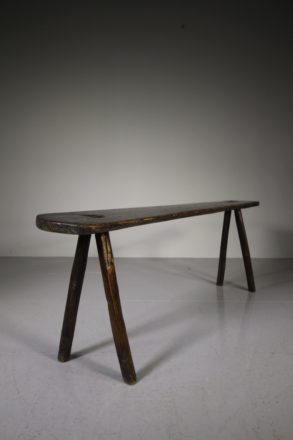 18th Century English Primitive Elm Bench Seat