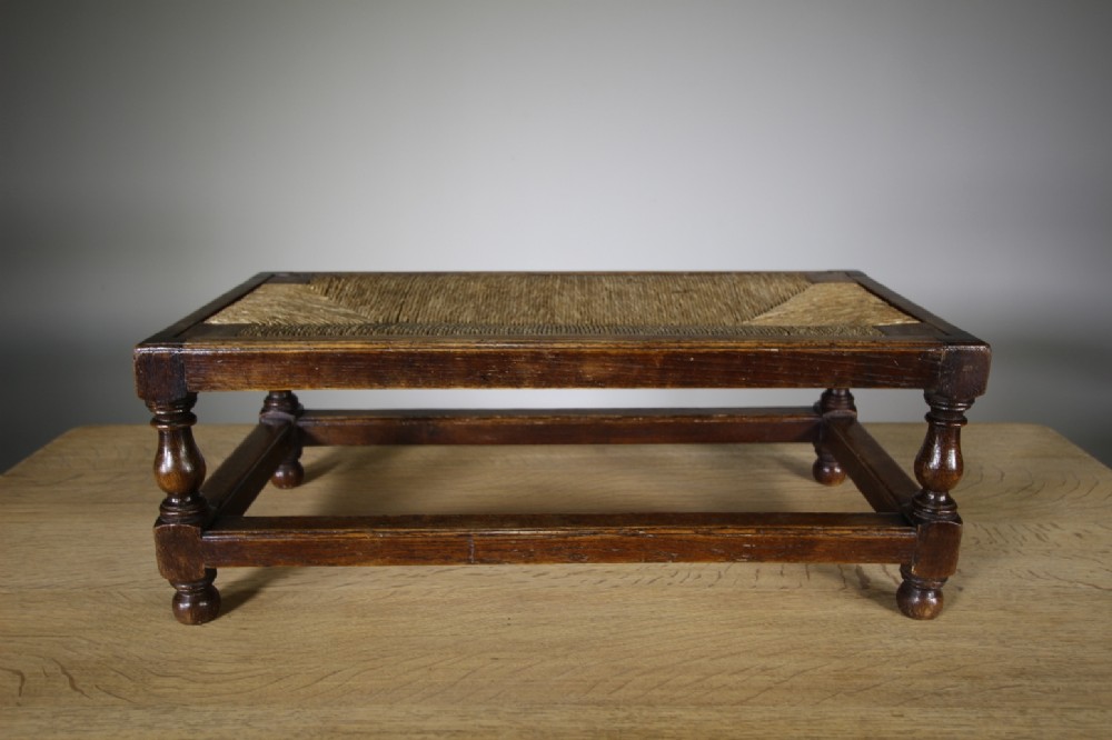 Ambrose Heal Antique Long Oak Stool by Heals of London