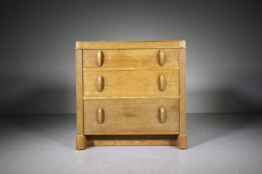 1920’s Heals of London Odeon Oak Chest of Drawers