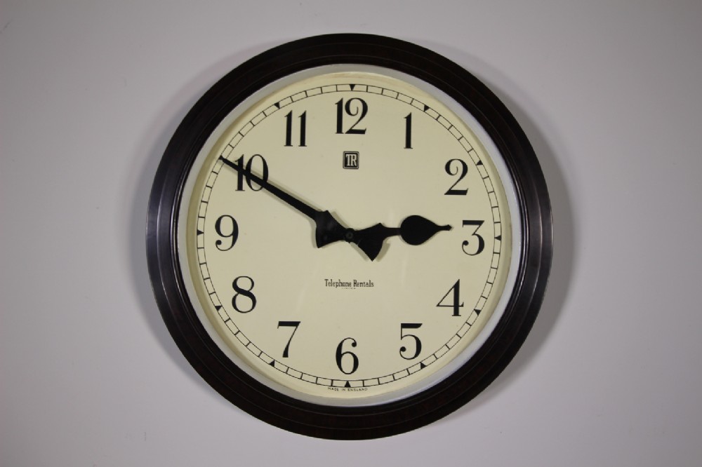 English 1930’s Factory Wall Clock – Working