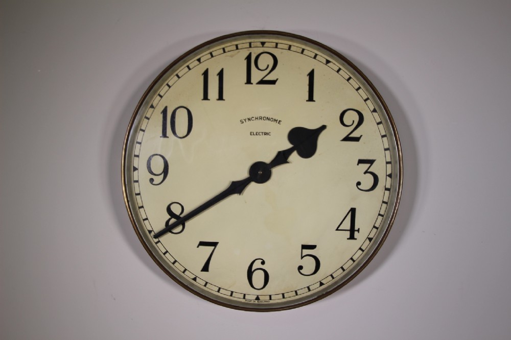 Large English Antique Copper Factory Wall Clock
