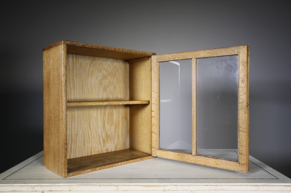 Heals of London Antique Oak Wall Cabinet
