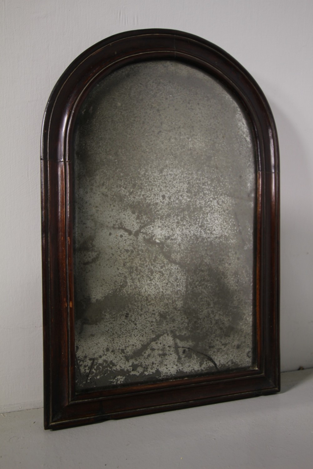Georgian Arch Top Antique Mahogany Wall Mirror