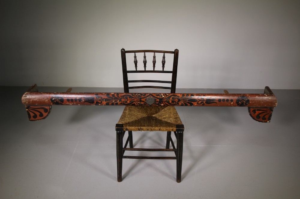 Beautiful Regency Antique Painted Pine Pelmet