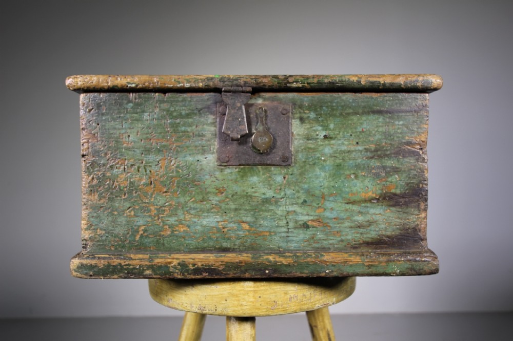 Original Painted Pine Georgian Antiques Box 