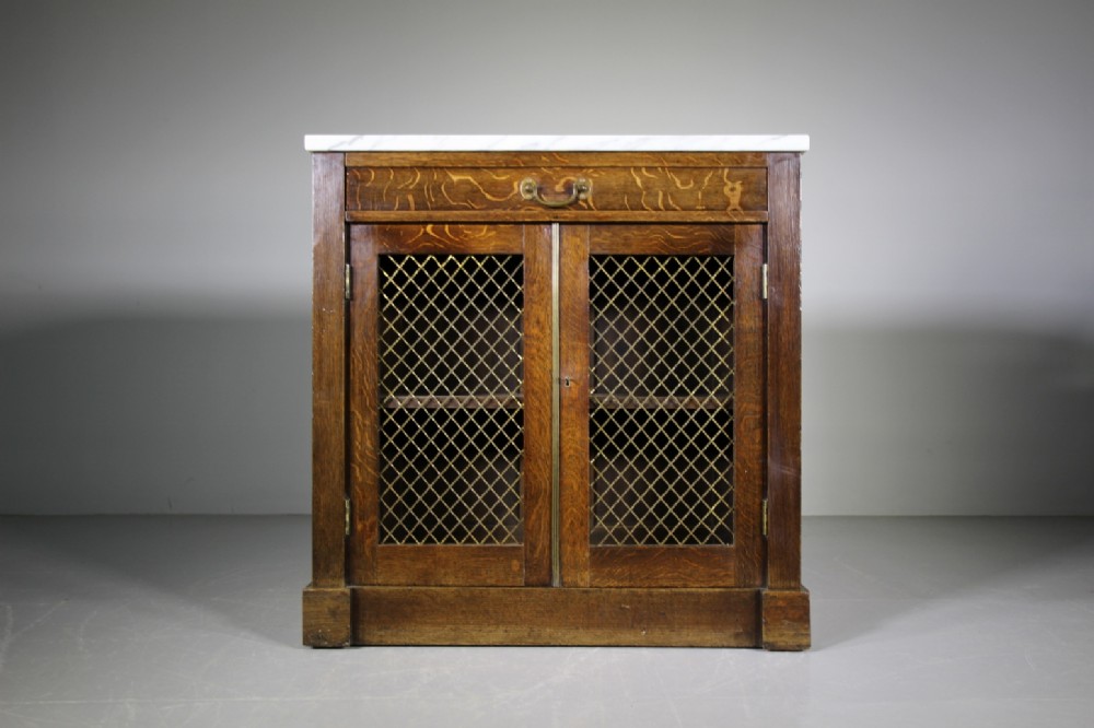 Beautiful English Regency Antique Oak Cabinet