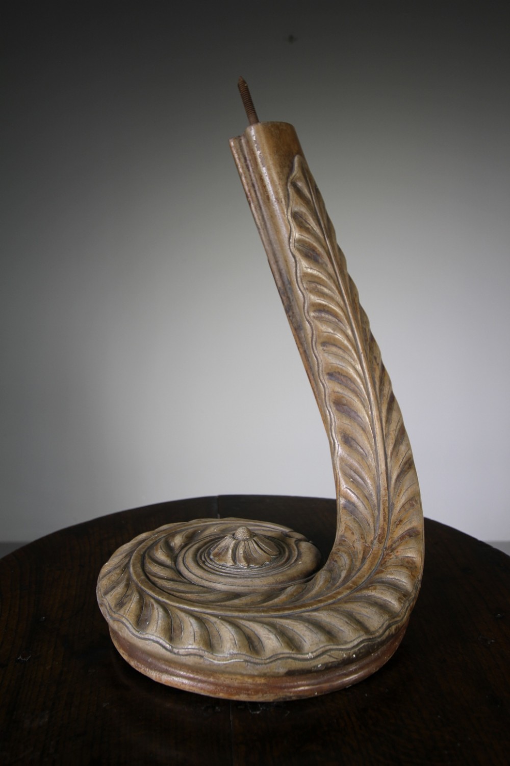 Beautiful Regency Antique Mahogany Bannister Rail End