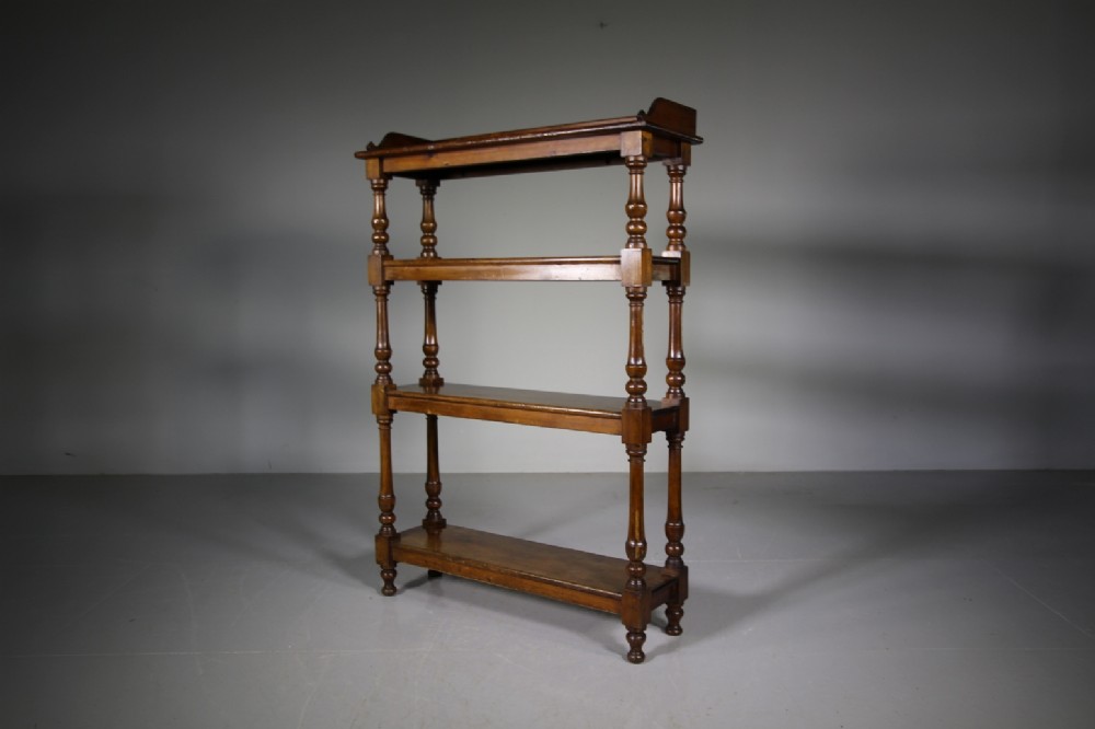 English 19th Century Antique Mahogany Open Shelving