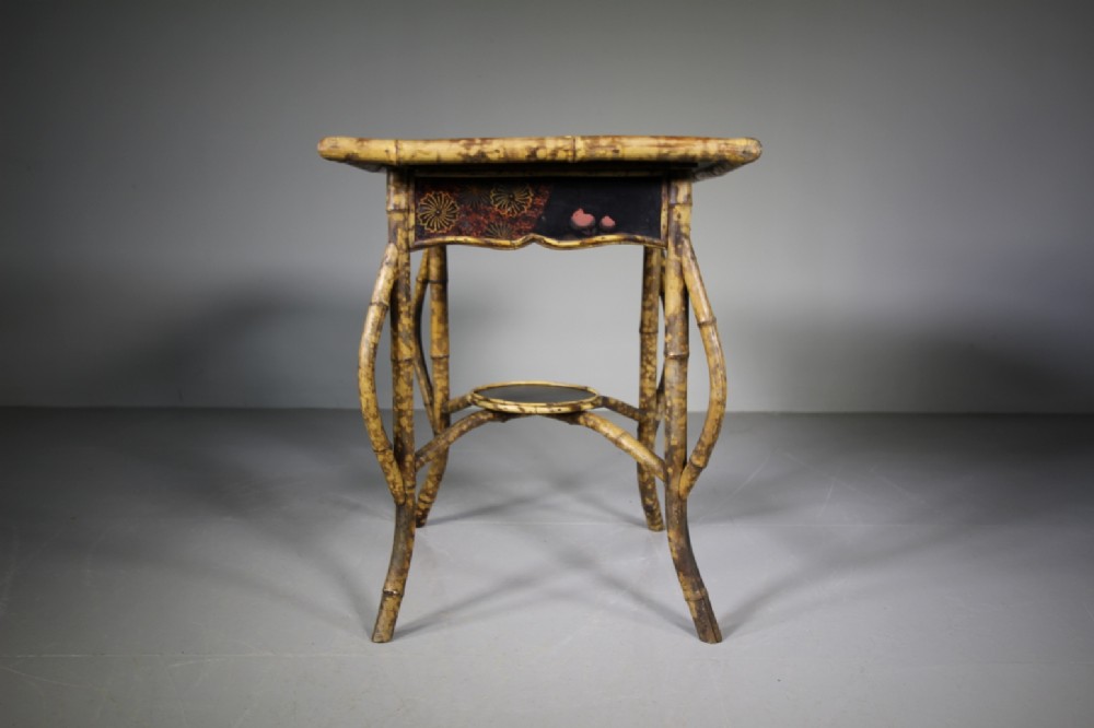 19th Century English Antique Bamboo Table