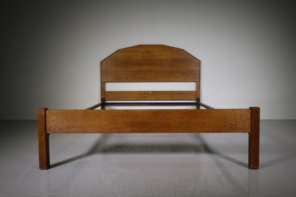 Heals of London 1920’s Oak Double Bed – Labelled