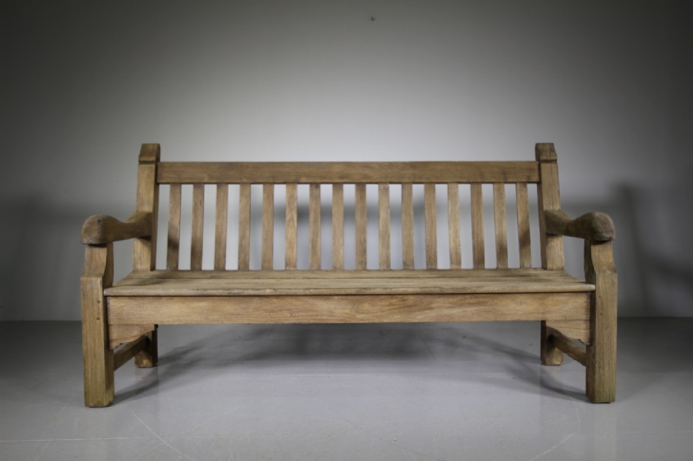 Super 1930’s Heals of London Teak Garden Bench
