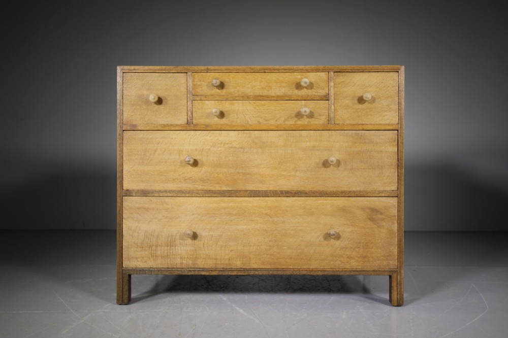 Heals of London Antique Oak Chest of Drawers – Labelled