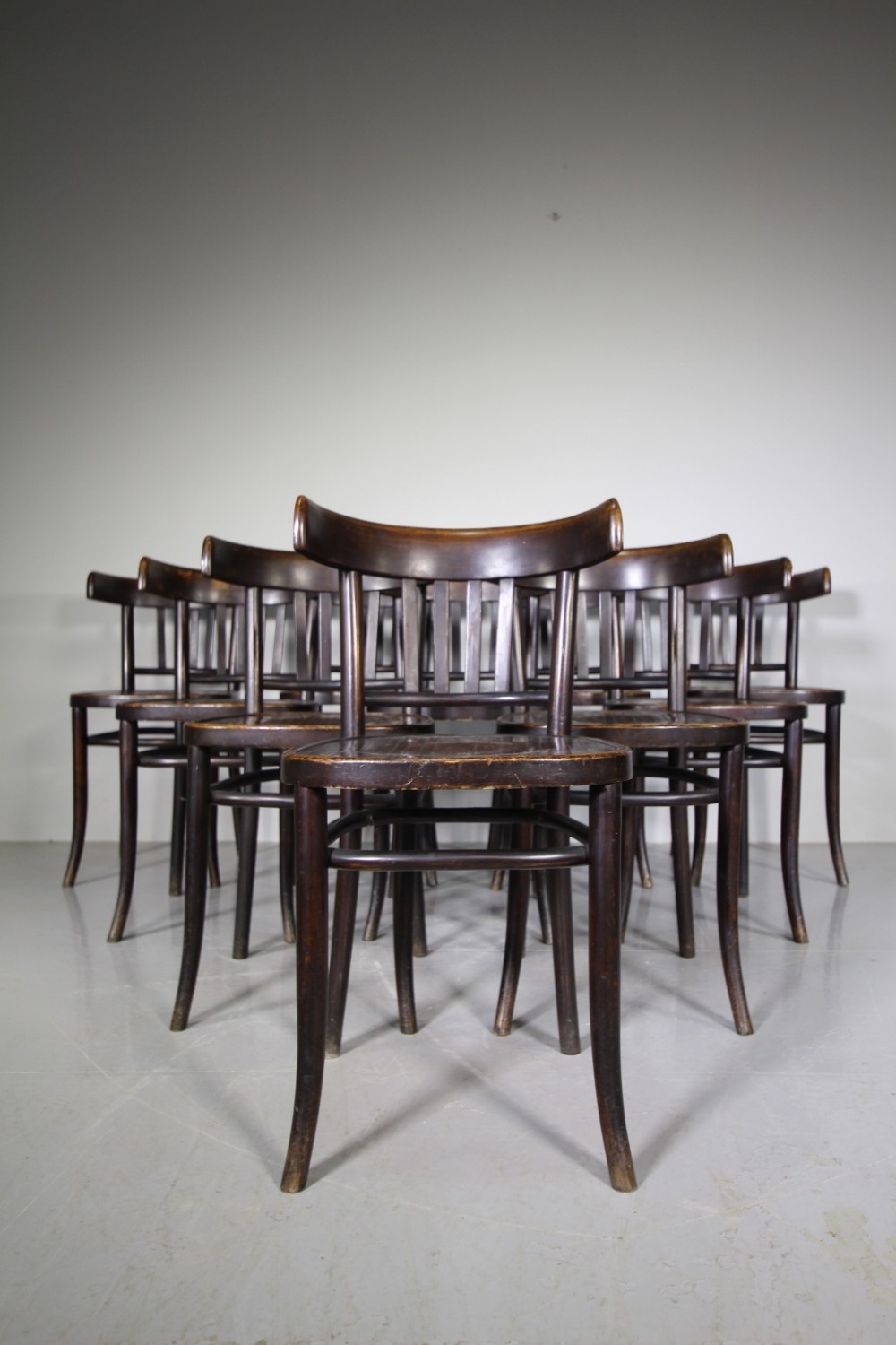 Set of Ten 1920’s Bentwood Dining Chairs