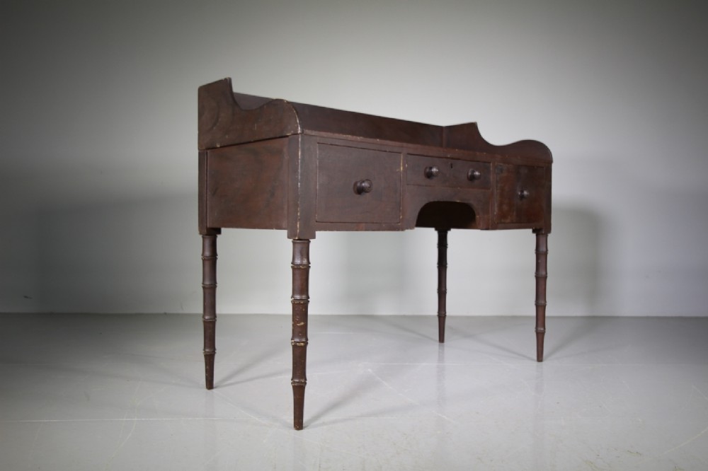 English Regency Antique Painted Pine Washstand Table