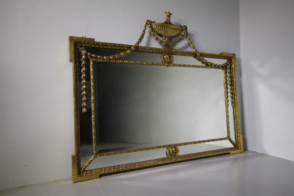 English Edwardian Antique Original Gilt Mirror