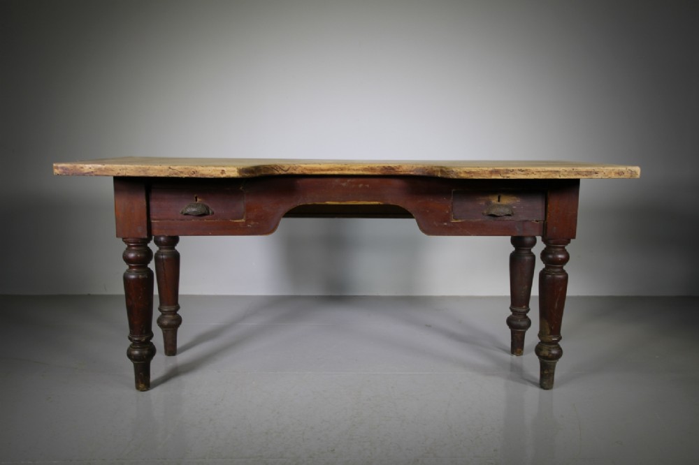 English 19th Century Antique Pine Jewellers Work Table
