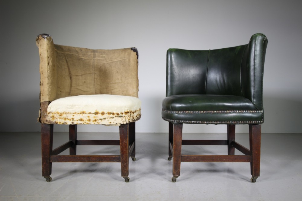 Pair of English 18th Century Antique Mahogany Chairs