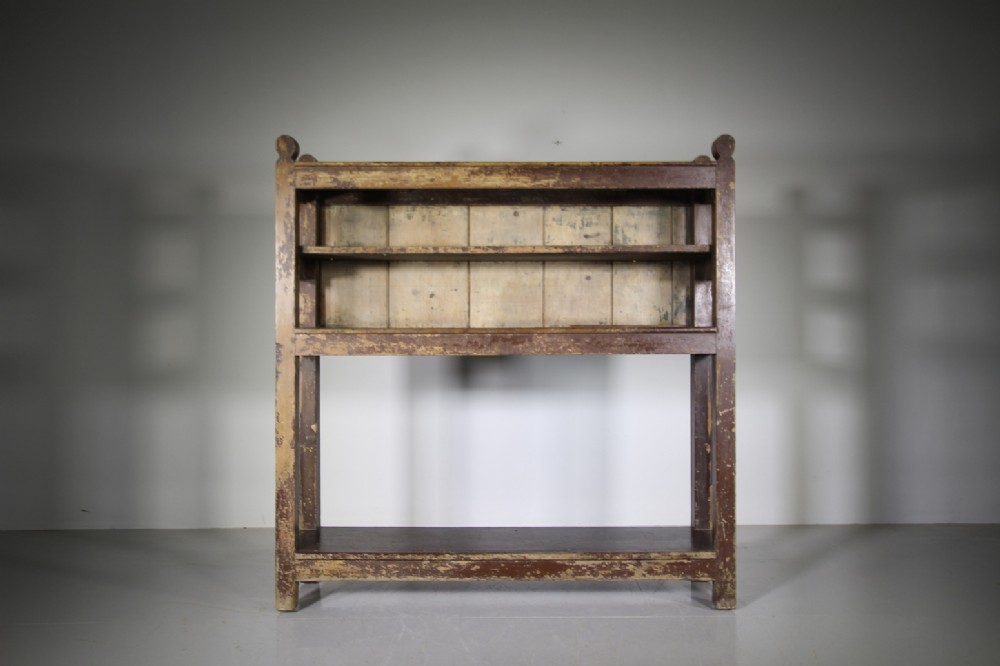 Very Rare Welsh 18th Century Antique Painted Pine Dairy Dresser