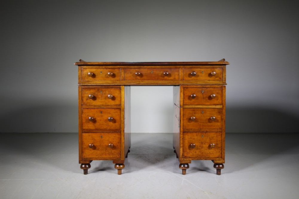 English 19th Century Antique Mahogany Military Desk