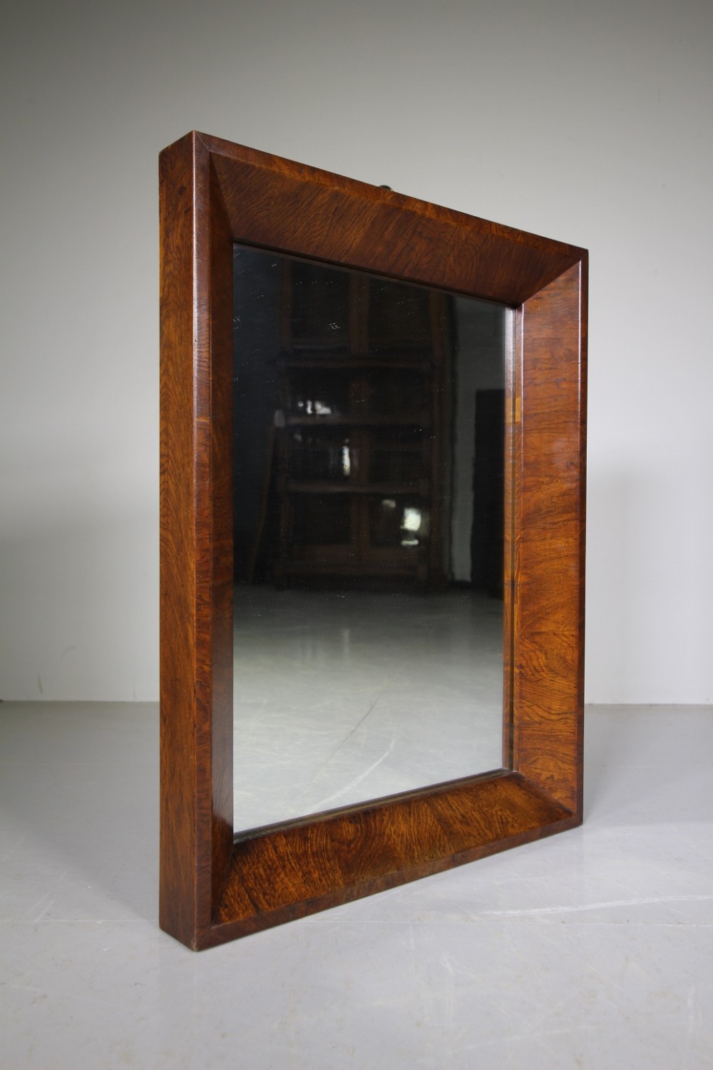 English Georgian Antique Pollard Oak Wall Mirror