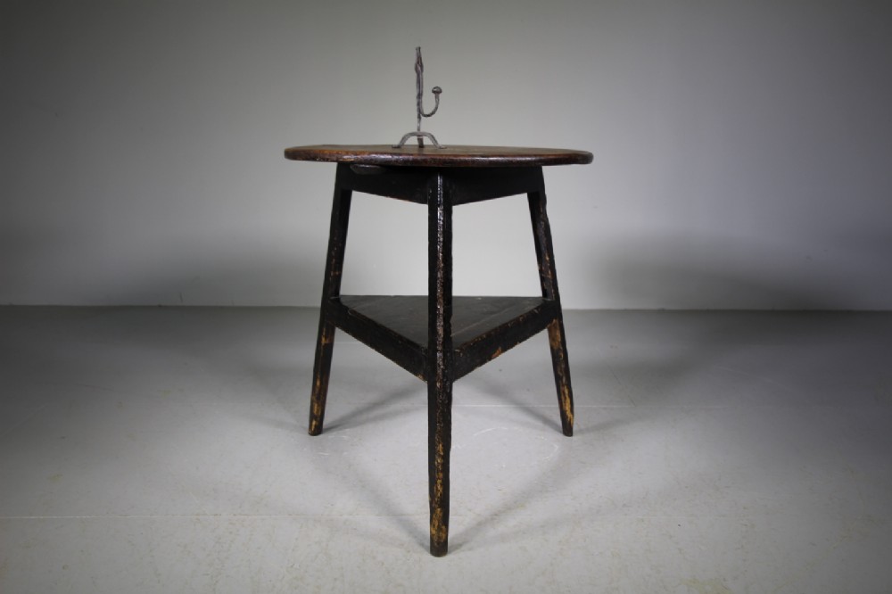 English Georgian Antique Original Painted Pine Cricket Table