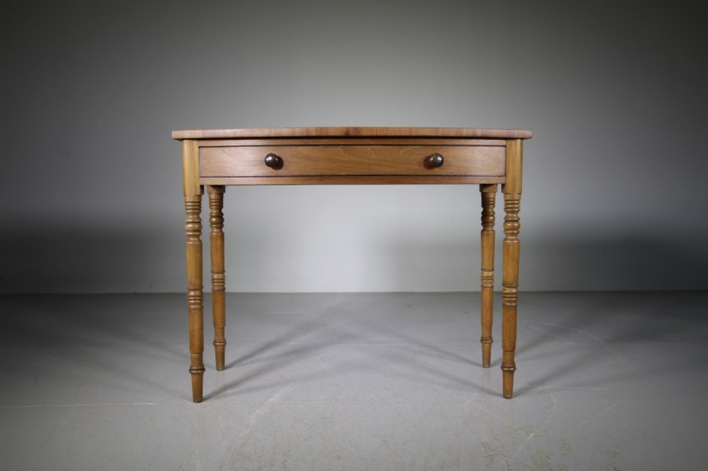19th Century Antique Mahogany Bow Front Side Table