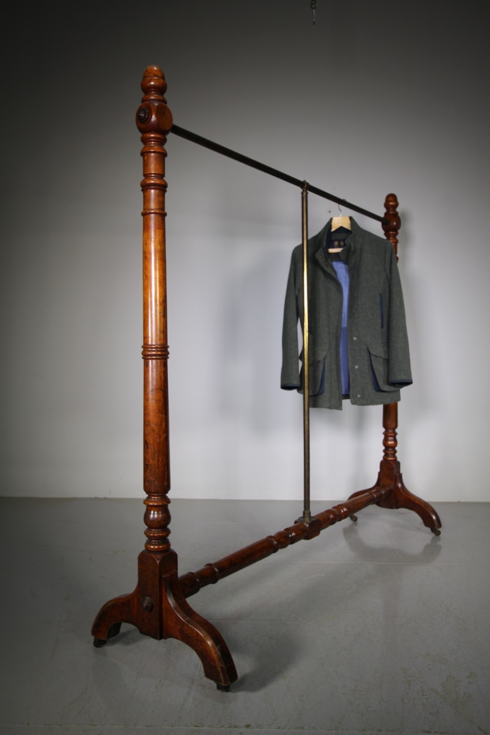 Large Scale English 19th Century Antique Clothes Hanging Rail